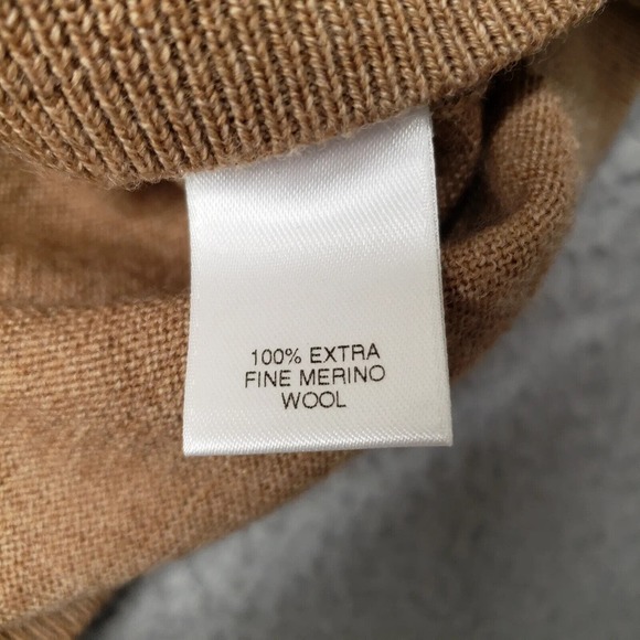 Turnbury Sweater Mens Large Brown Classiccore Extra Fine Merino Wool V-Neck - Picture 10 of 14